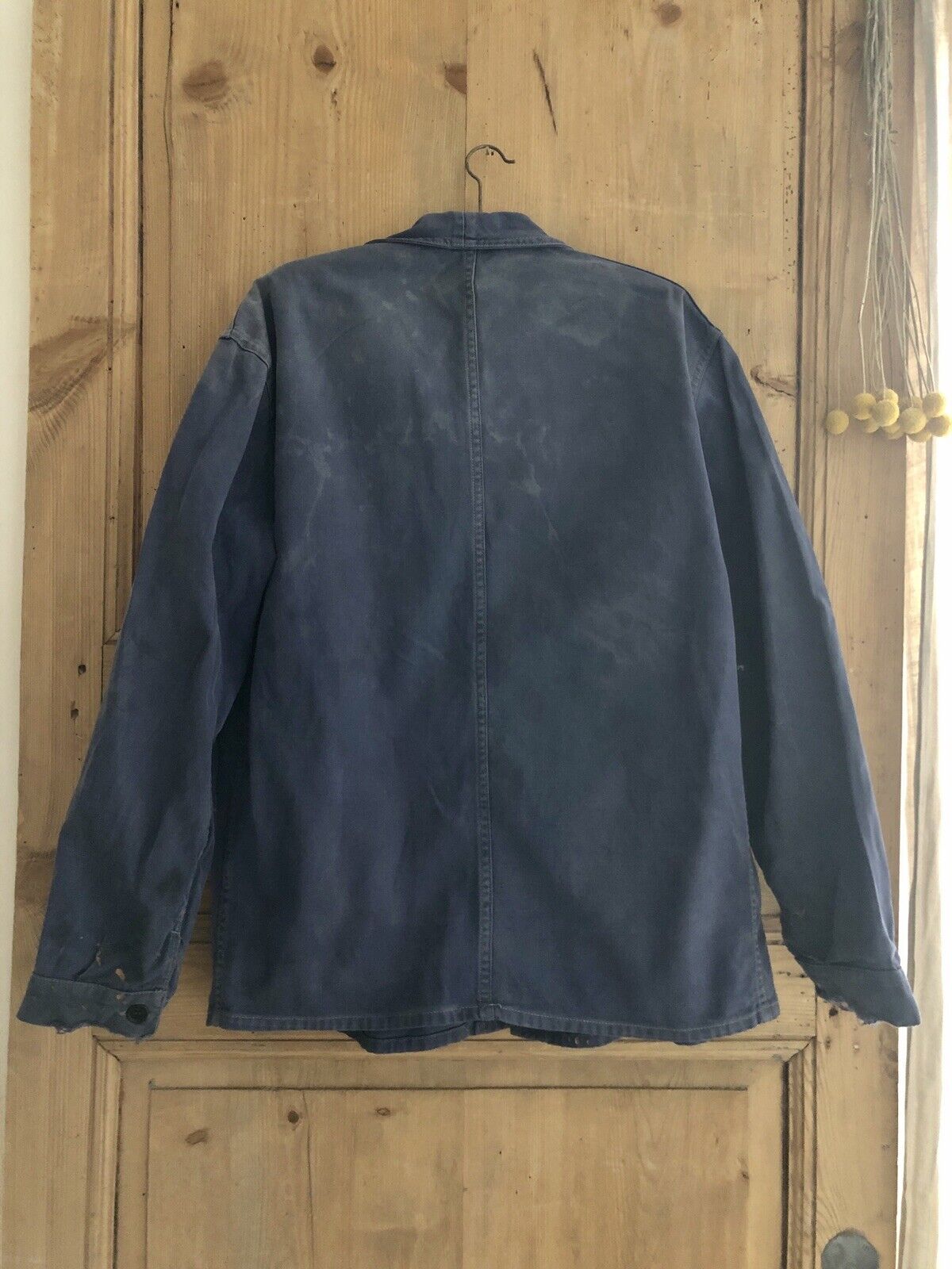 Vintage French BLEU DE TRAVAIL jacket WORK WEAR  faded INDIGO BLUE c1930