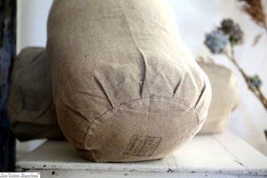 Vintage French army PILLOW COVER natural tone c1930