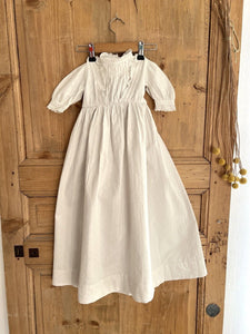 Antique French child DAMASK COTTON PRESENTATION DRESS PLASTRON c1900