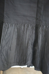 Antique French woman SKIRT petticoat JUPON faille of SILK c1850