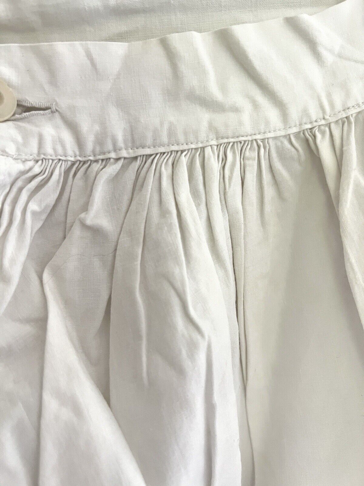 Antique French linen cotton PANTALONNETTE panties LACE  c1900