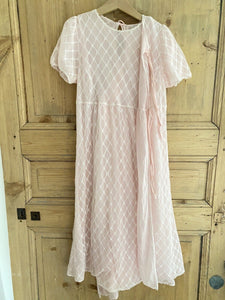 Vintage French PINK young girl lingerie SLEEPING SET 14 years c1950