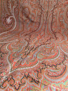 Stunning XXL antique VICTORIAN Kashmir PAISLEY piano WOOL SHAWL tablecloth c1880