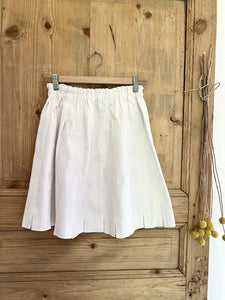 Vintage French ribbed COTTON short skirt c1950