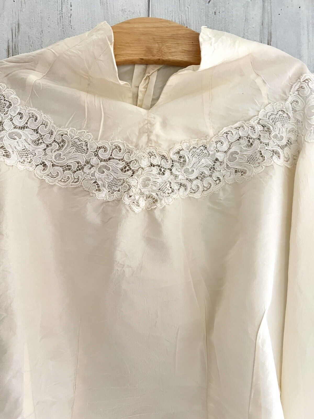 Victorian SILK embroidered BLOUSE c1900