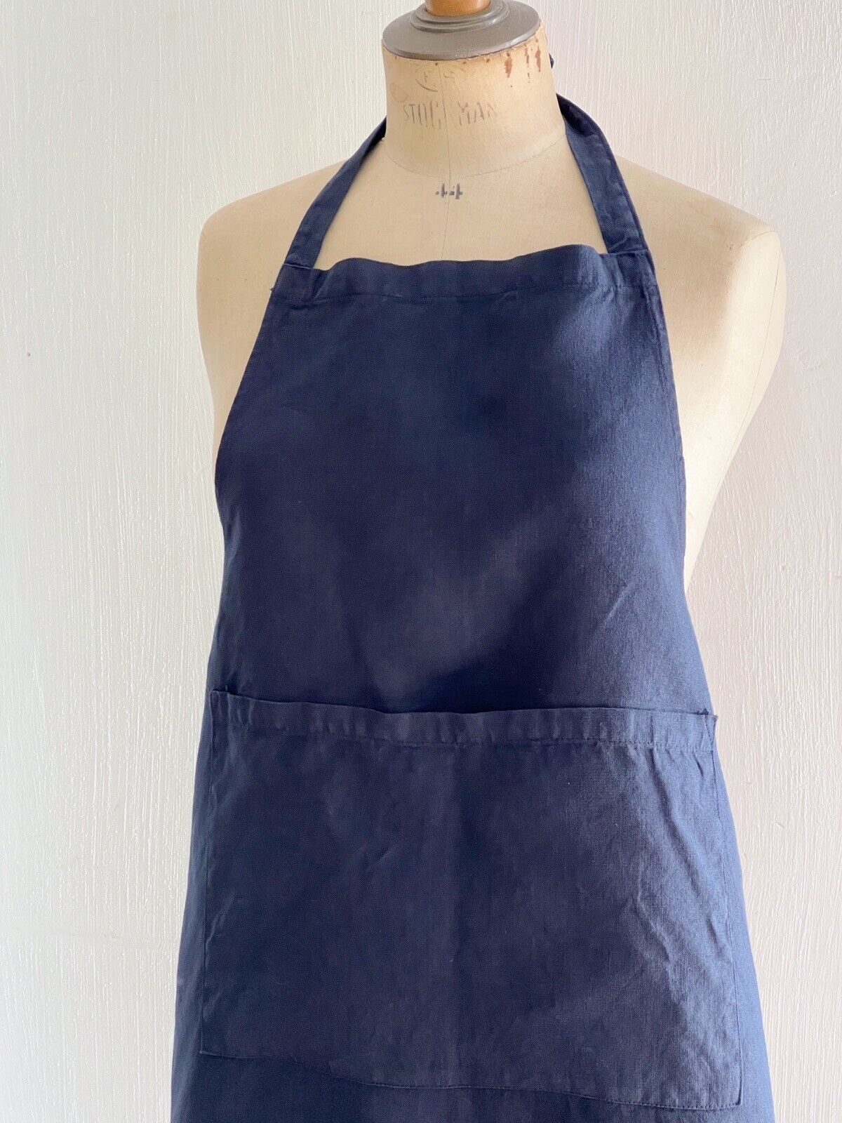 French UPCYCLED linen INDIGO WORK WEAR APRON Les Toiles Blanches