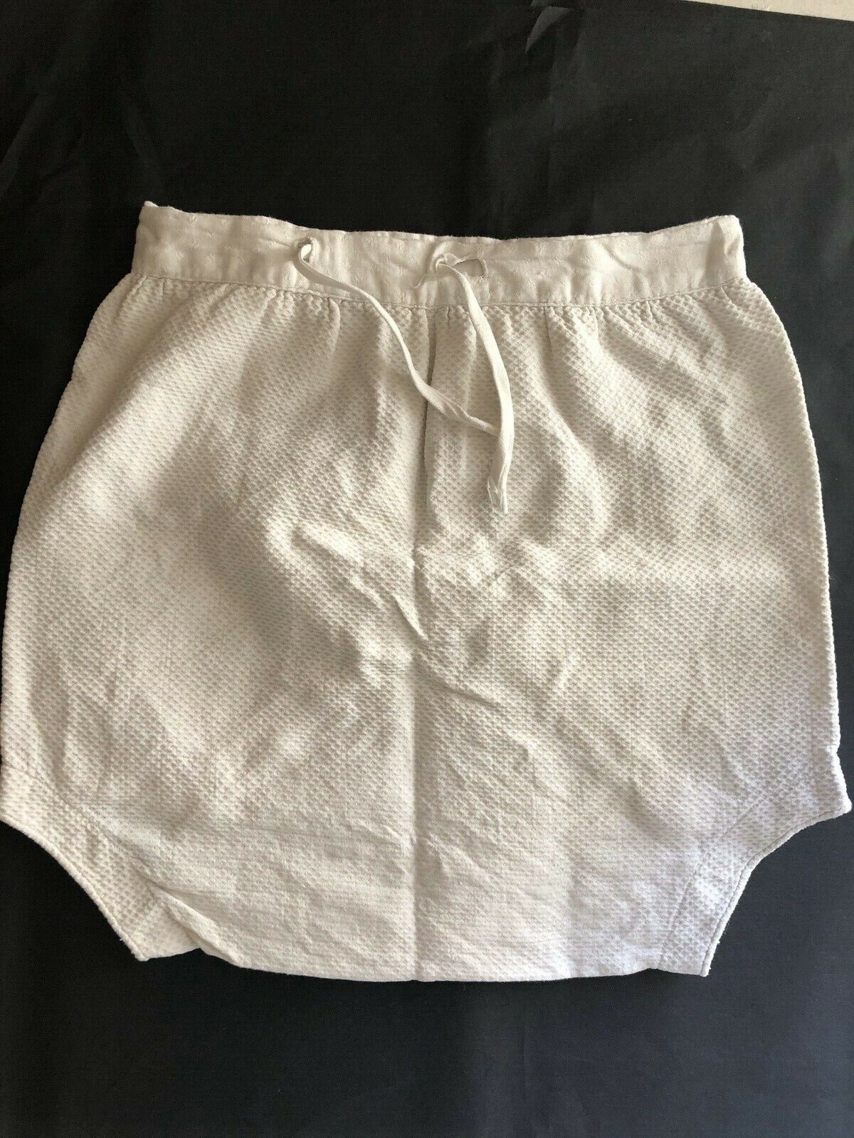 Antique French baby DIAPER cotton NID D’ABEILLE c1900