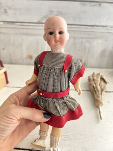 French BISQUE head DOLL Armand Marseille 390 ORIGINAL BOX and clothes c1900