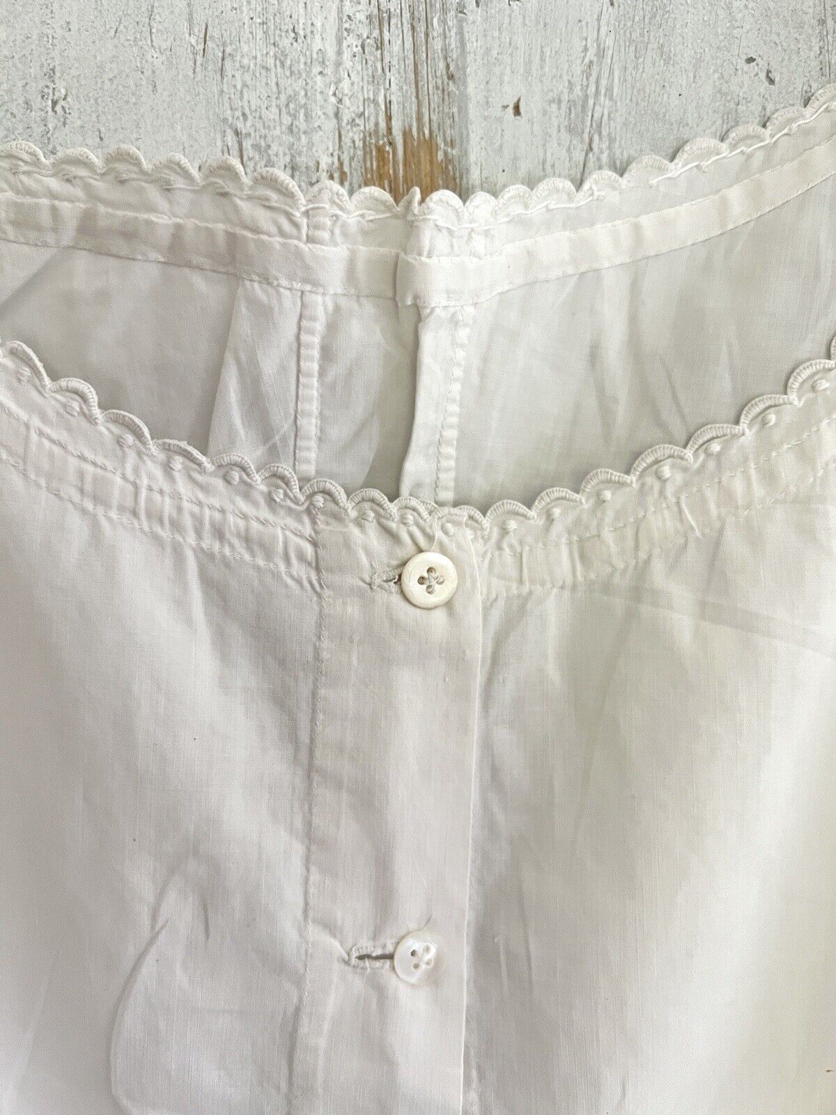 Victorian French woman linen cotton CARACO UNDERWEAR basques c1900