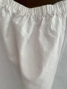 Antique french cotton PETTICOAT OPENWORKS FILET LACE TRIM c 1920