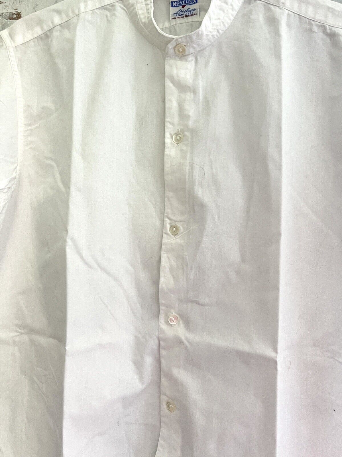 Antique French man WORK WEAR COTTON SHIRT Novaltex c 1950