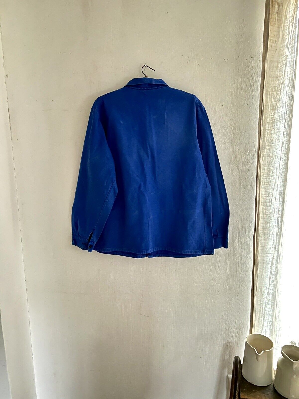 Vintage French BLEU DE TRAVAIL jacket WORK WEAR INDIGO BLUE SNCF c1960