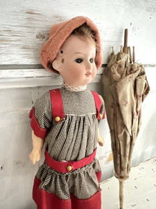 French BISQUE head DOLL Armand Marseille 390 ORIGINAL BOX and clothes c1900