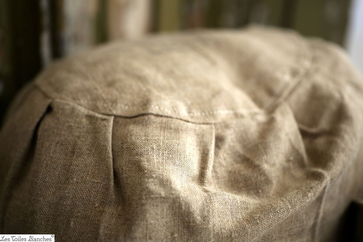 Vintage French army PILLOW COVER natural tone c1930