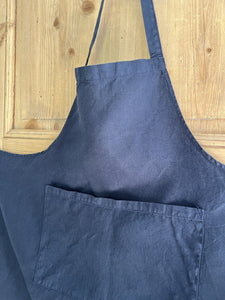 French UPCYCLED linen INDIGO WORK WEAR APRON Les Toiles Blanches