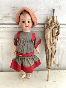 French BISQUE head DOLL Armand Marseille 390 ORIGINAL BOX and clothes c1900