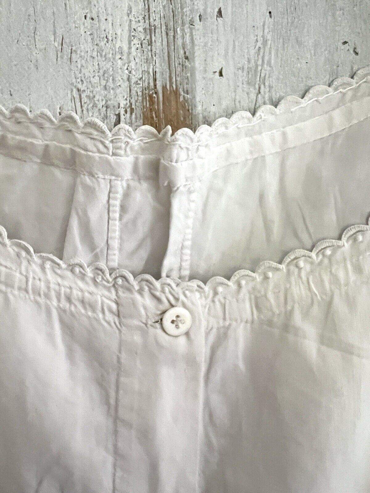 Victorian French woman linen cotton CARACO UNDERWEAR basques c1900