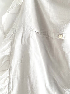 Vintage French cotton DUVET COVER openworks RUFFLES c1930