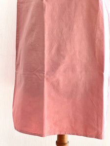 Vintage French PALE PINK DYED linen cotton nightshirt c1930