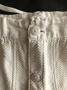 Antique French baby DIAPER cotton NID D’ABEILLE c1900