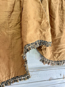 2 Empire French GOLD jacquard PELMET FRINGES c1870