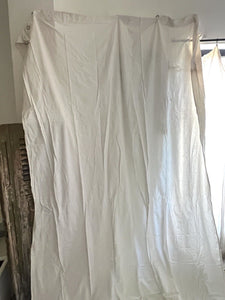 Rare antique French LARGE CONVENT linen cotton curtain c1900