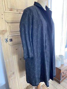 Art Deco RARE French woman KIMONO summer COAT black COTTON c1930