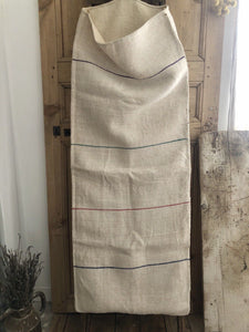 Vintage European LONG GRAIN SACK homespun linen fabric