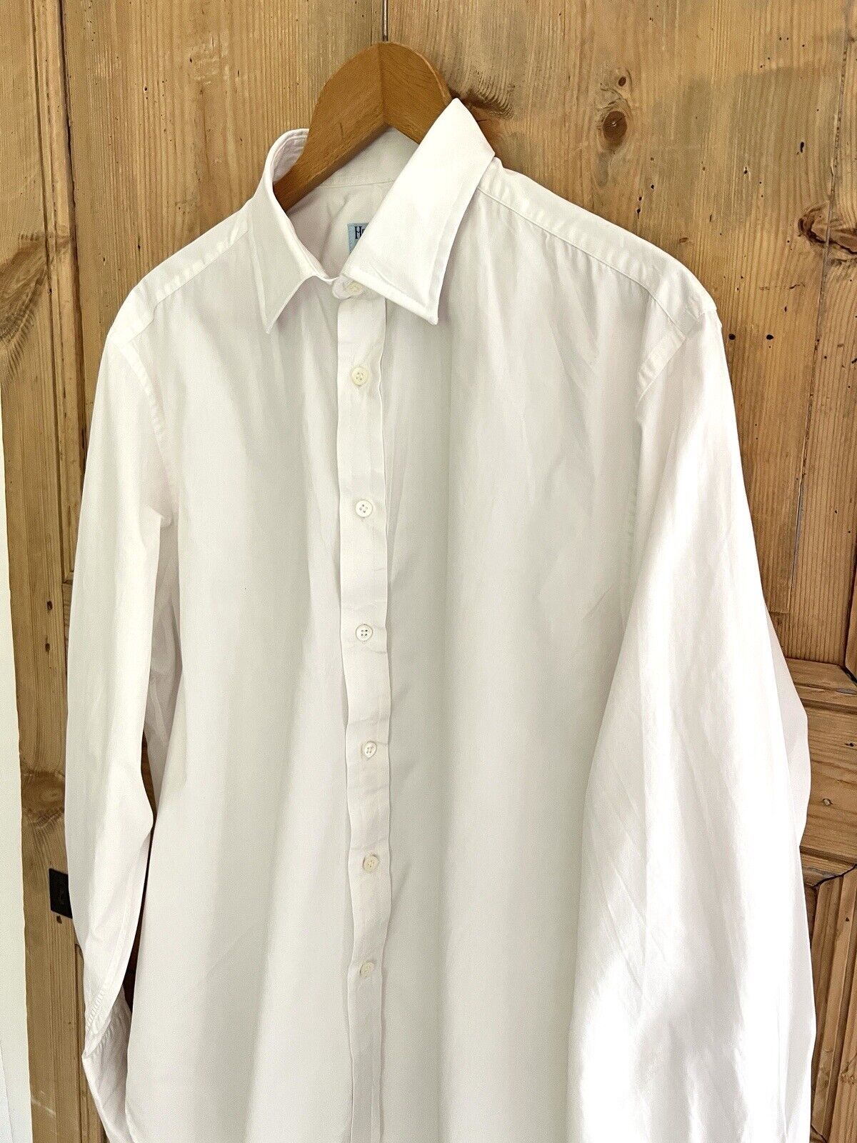 Antique French man COUTURE POPLIN COTTON SHIRT PG mono c 1920