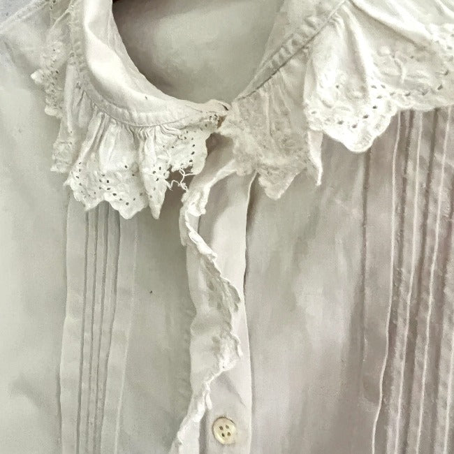 Blouse ancienne à volants c 1900