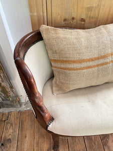 Cushion cover grain bag green stripes