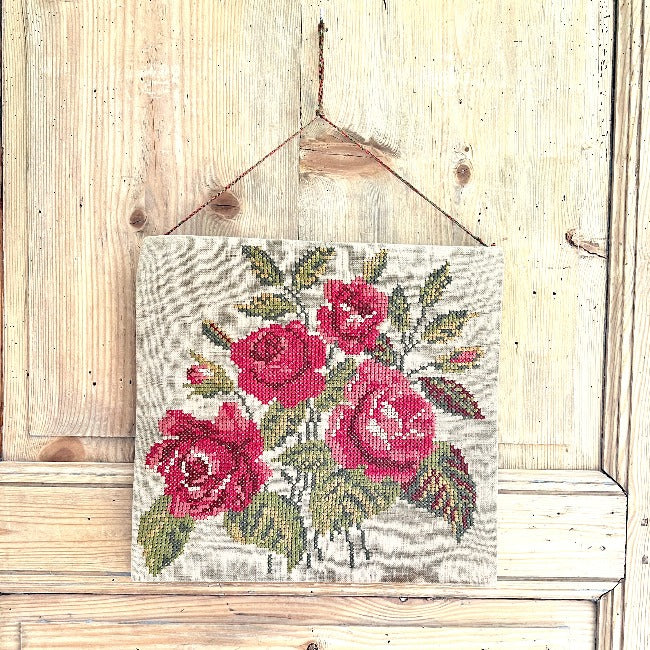 tapisserie vintage roses c1900 les toiles blanches