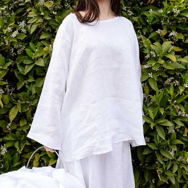 blouse Hanae en lin Les Toiles Blanches