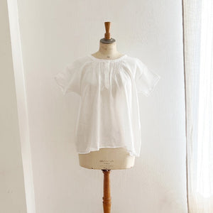 blouse vintage lin blanc les toiles blanches