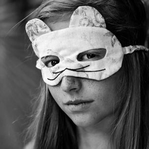Masque chat en lin Les Toiles Blanches